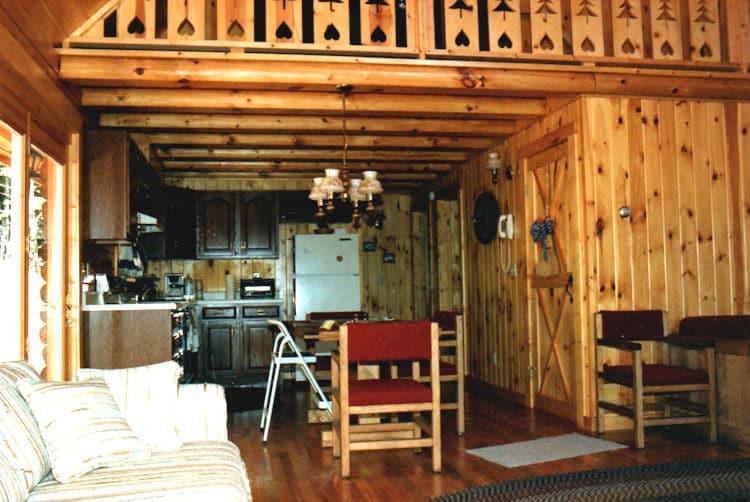 log home kitchen