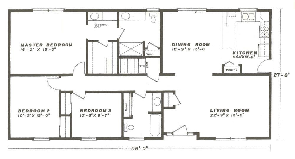 The Berkley Ranch House Floor Plan