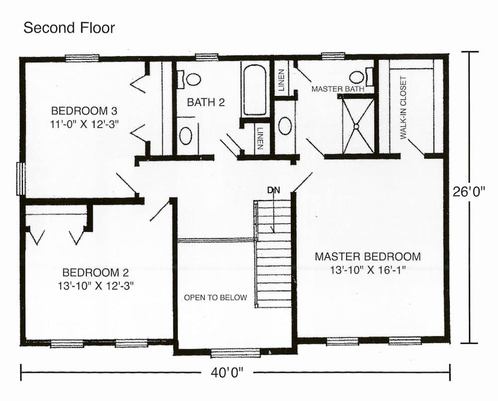 Amherst 2nd Floor Plan