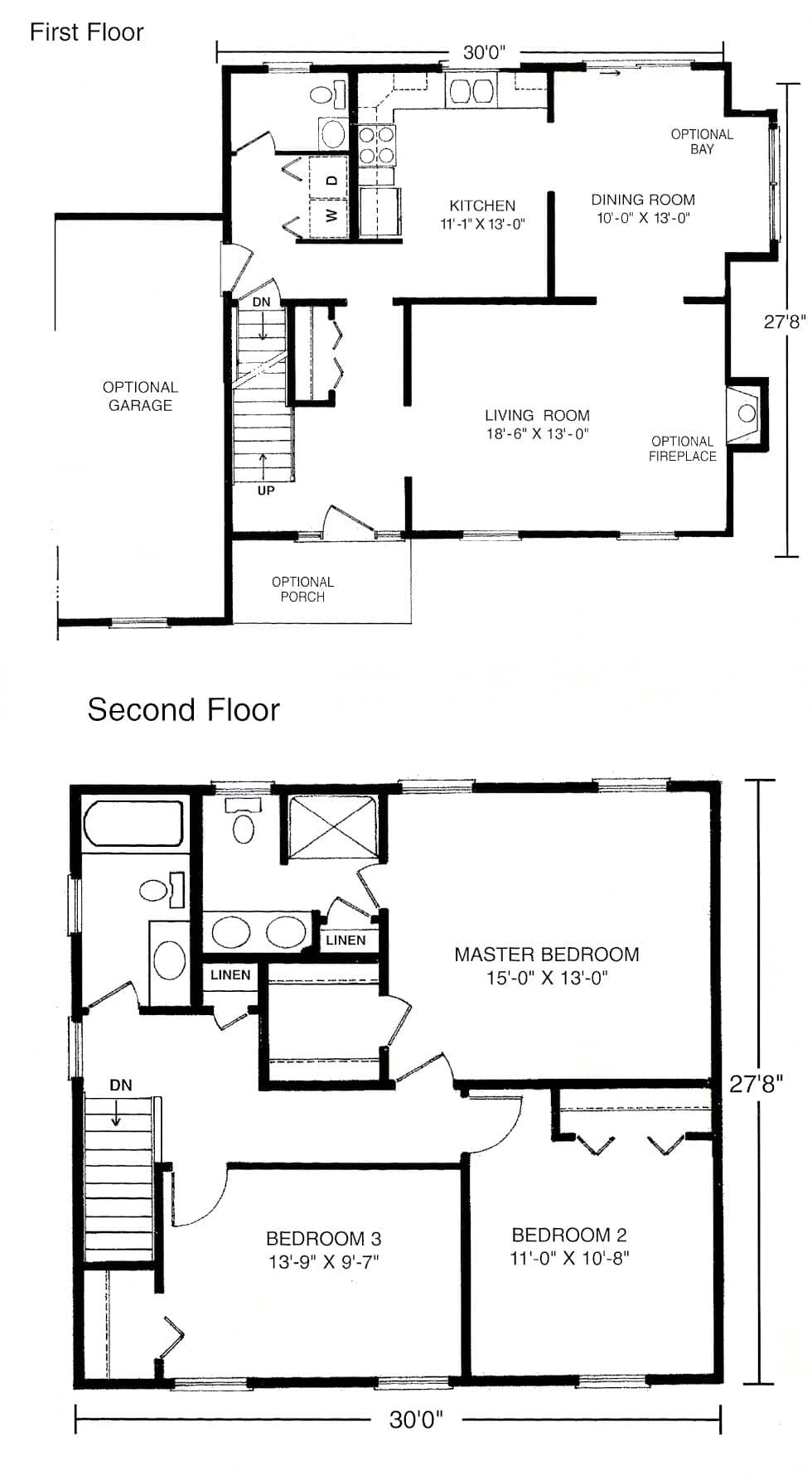 The Choate Two Story Floor Plan
