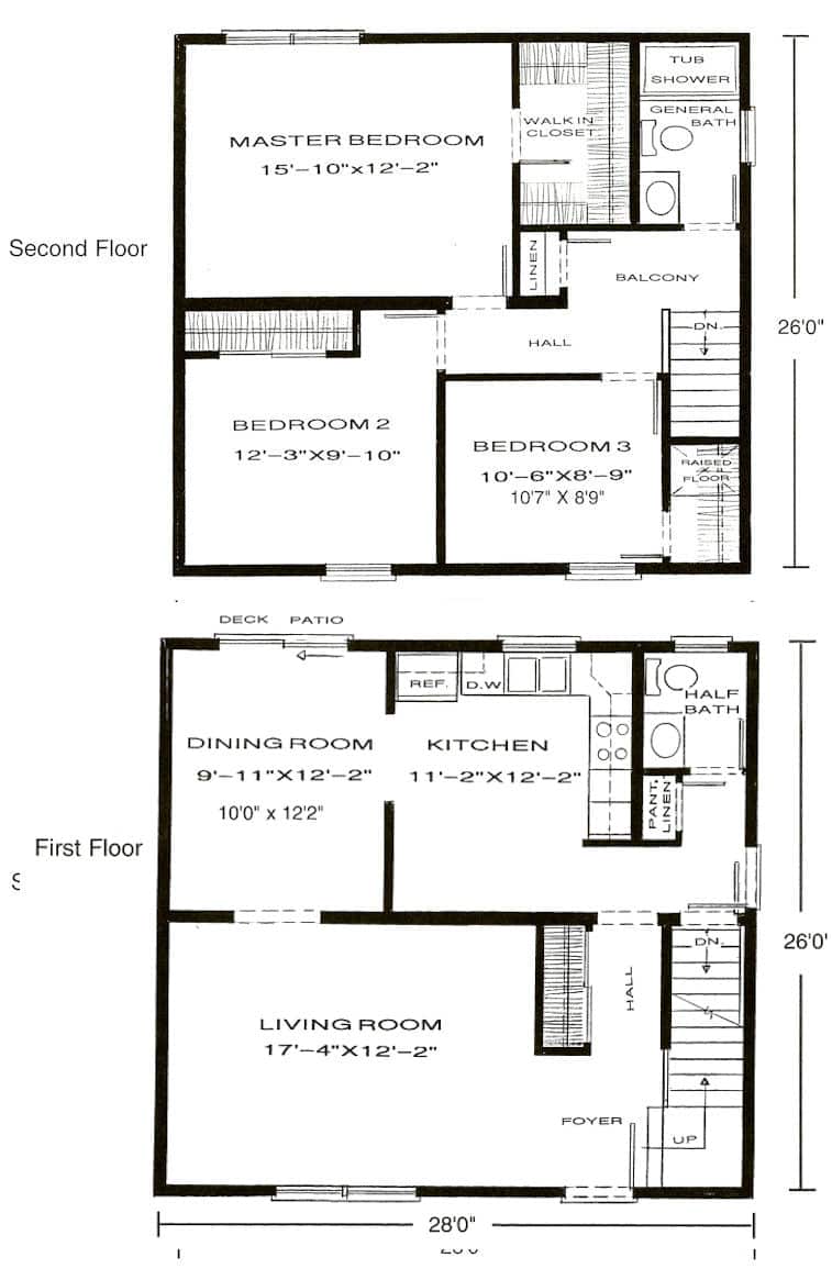 The Dutchess Two Story Home Floor Plan