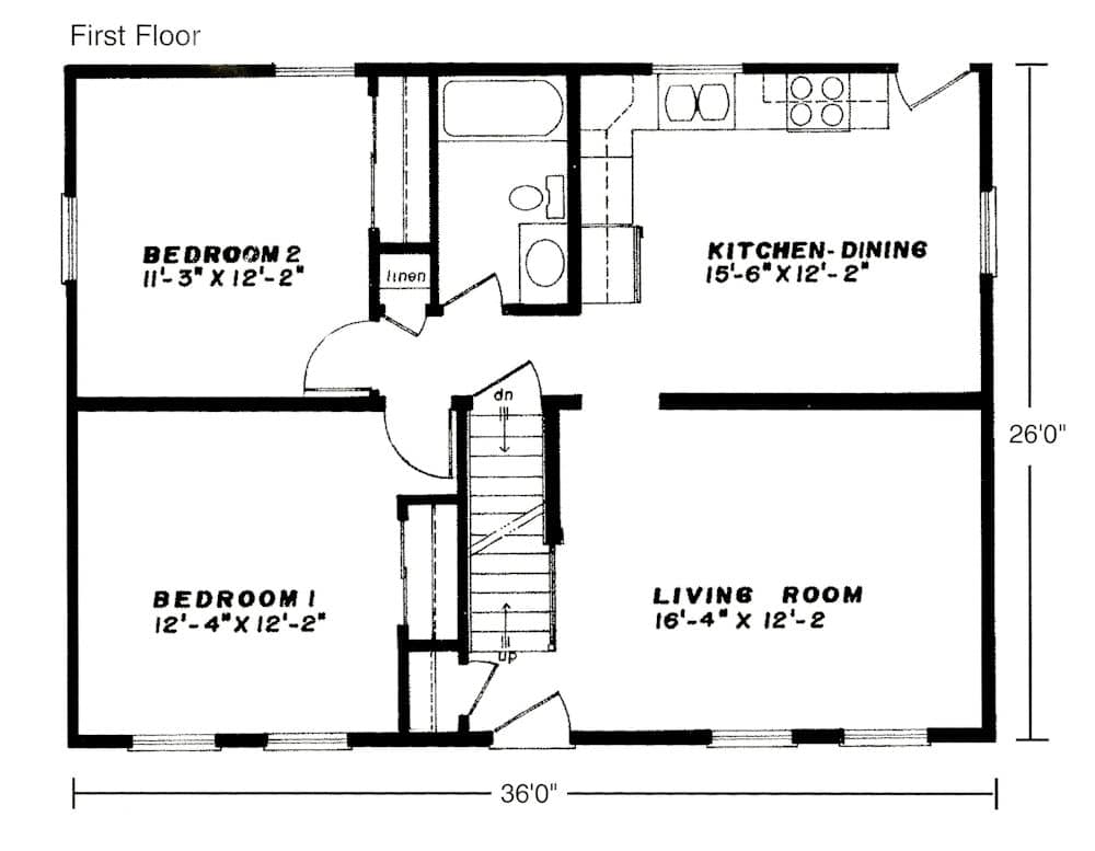 Falmouth Cape House 1st Floor Plan
