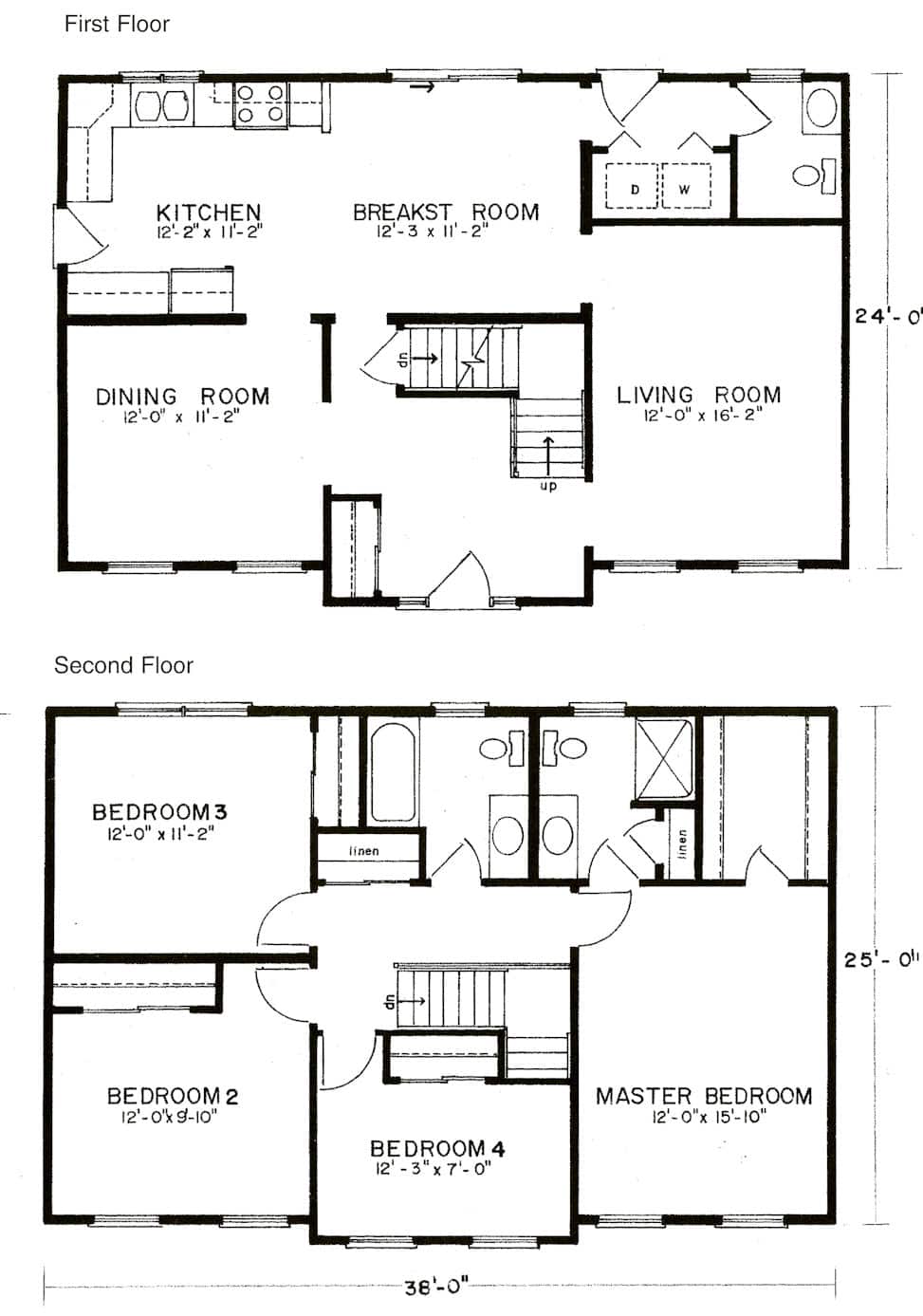 The Hampton Two Story Home Floor Plan