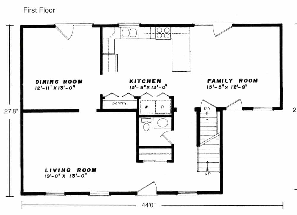 The Lexington Two Story Home 1st Floor Plan
