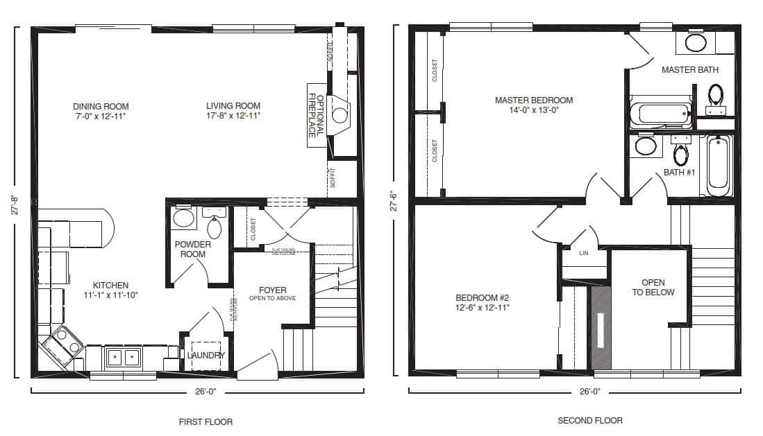 Preston Duplex Multi Family House Floor Plan
