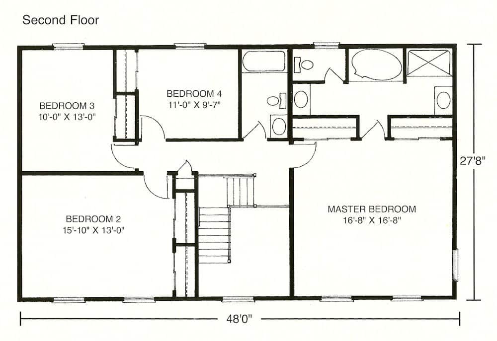 The Scarsdale II 2nd Floor Plan