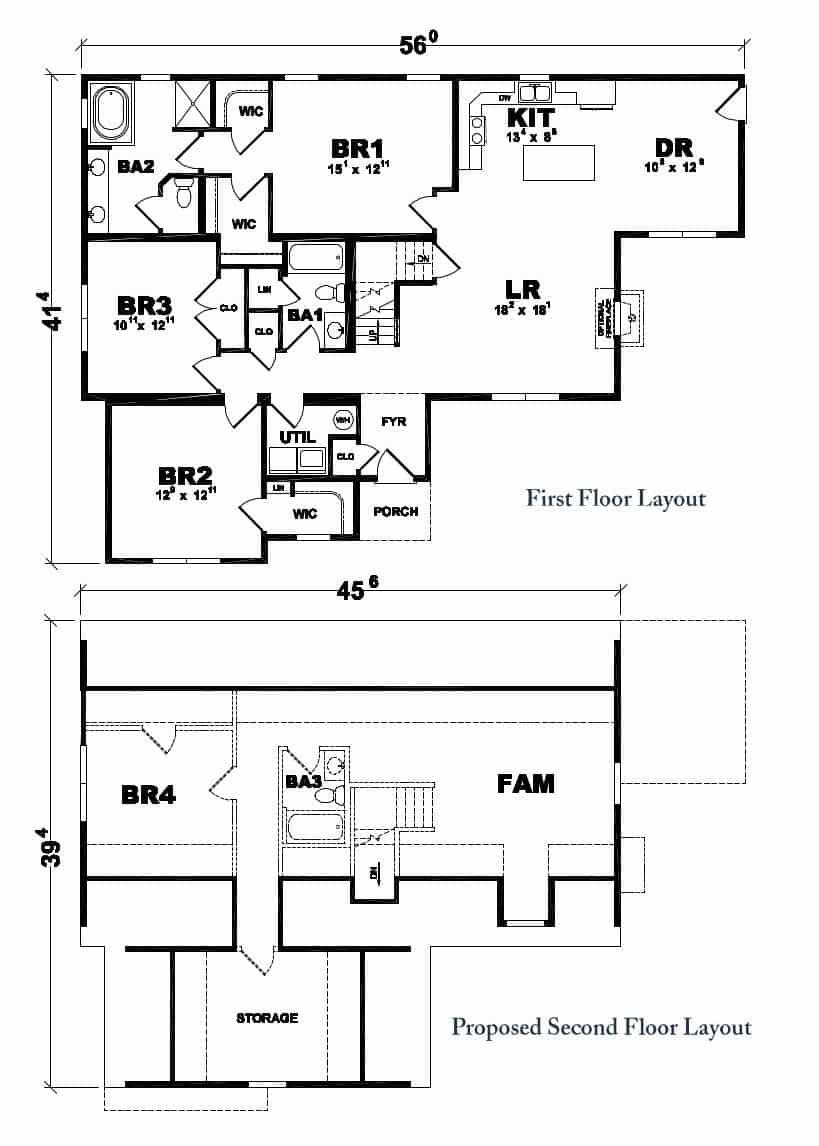 Sullivan Cape Style Home Floor Plan