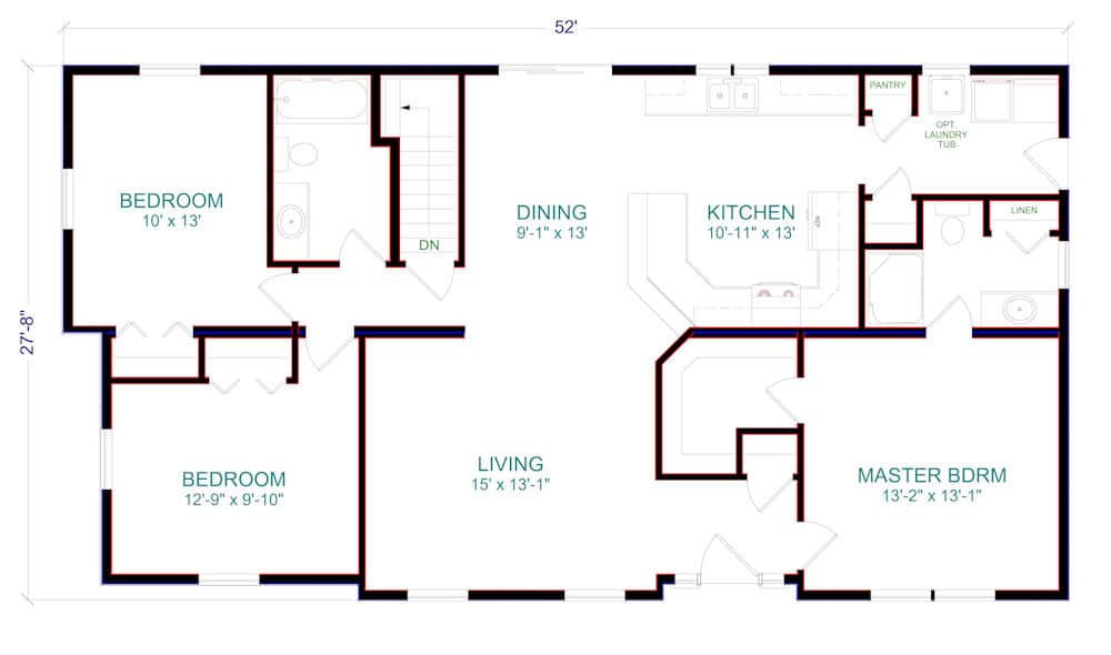 The Greenfield Ranch Home Floor Plan