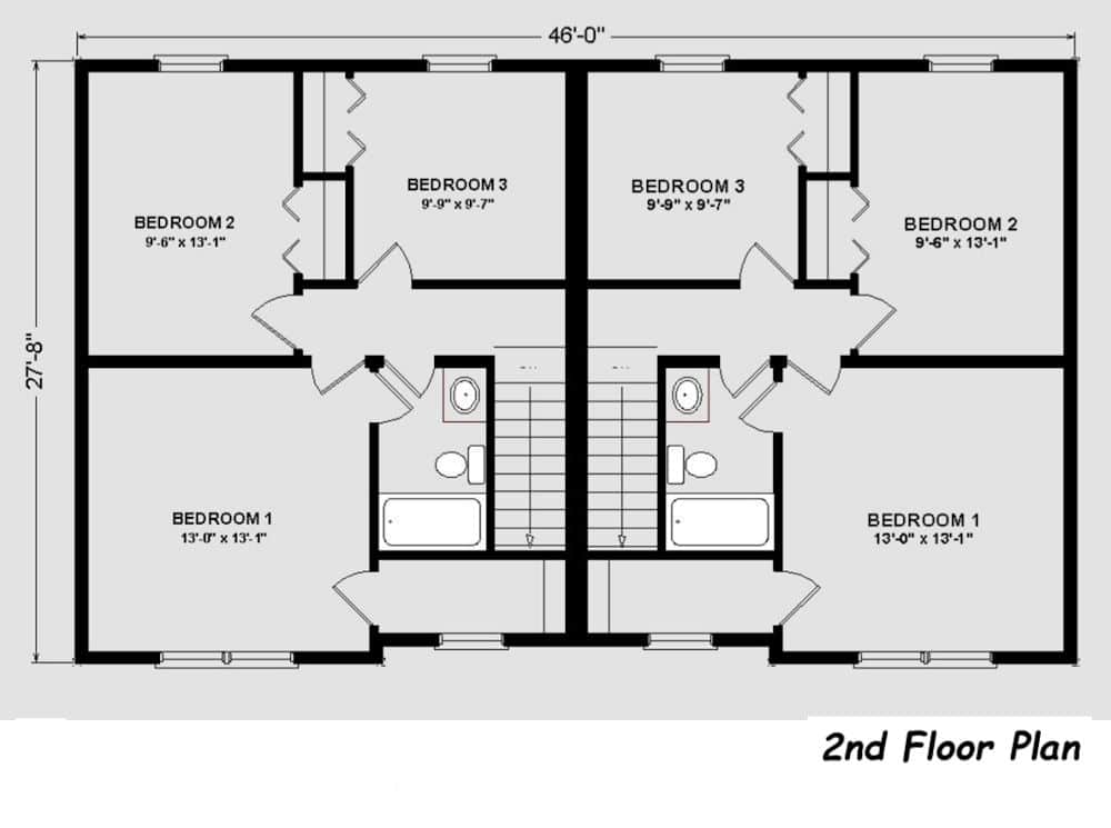 The Revere Duplex Home 2nd Floor Plan