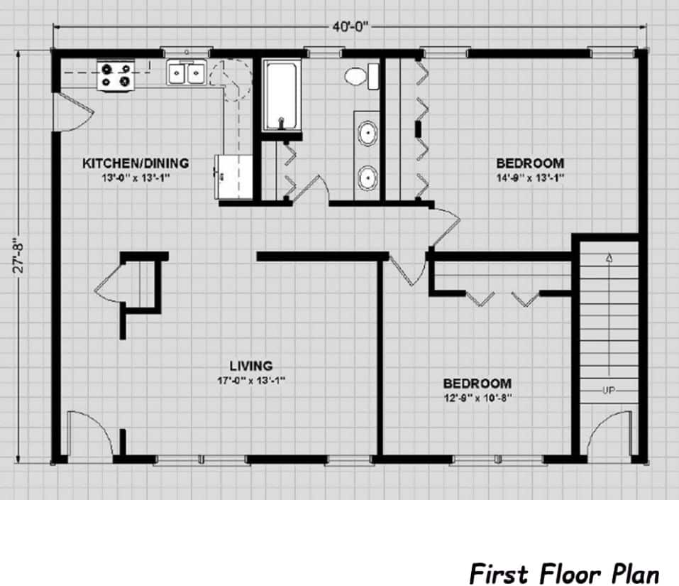 The Salem Duplex 1st Floor Plan