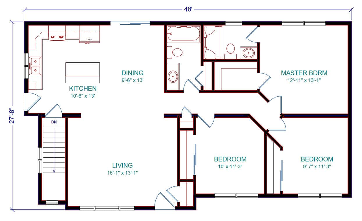 The Saranac Ranch Home Floor Plan