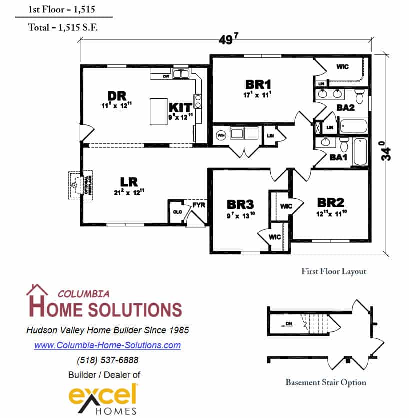 The Shilo One Story Ranch Floor Plan