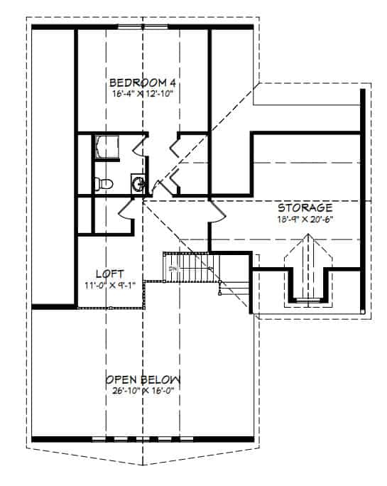 Timberland Cape Chalet 2nd Floor Plan