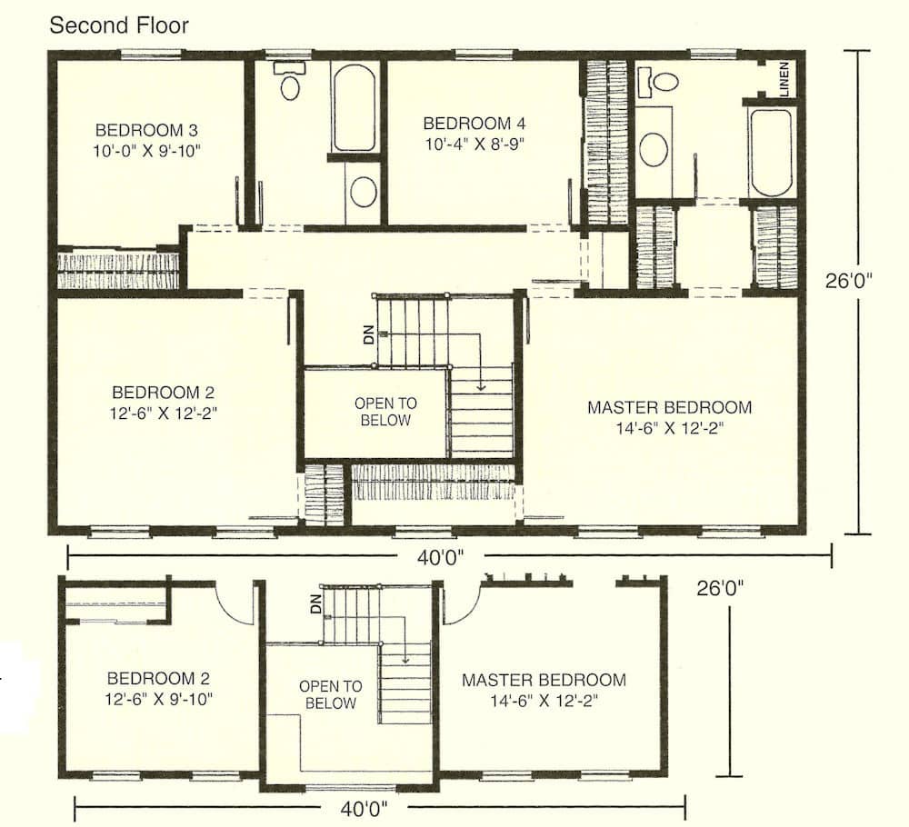 The Windsor Two Story Home 2nd Floor Plan