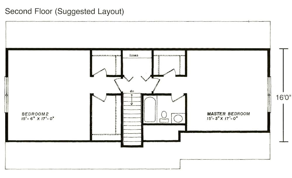 Yarmouth Cape House 2nd Floor Plan