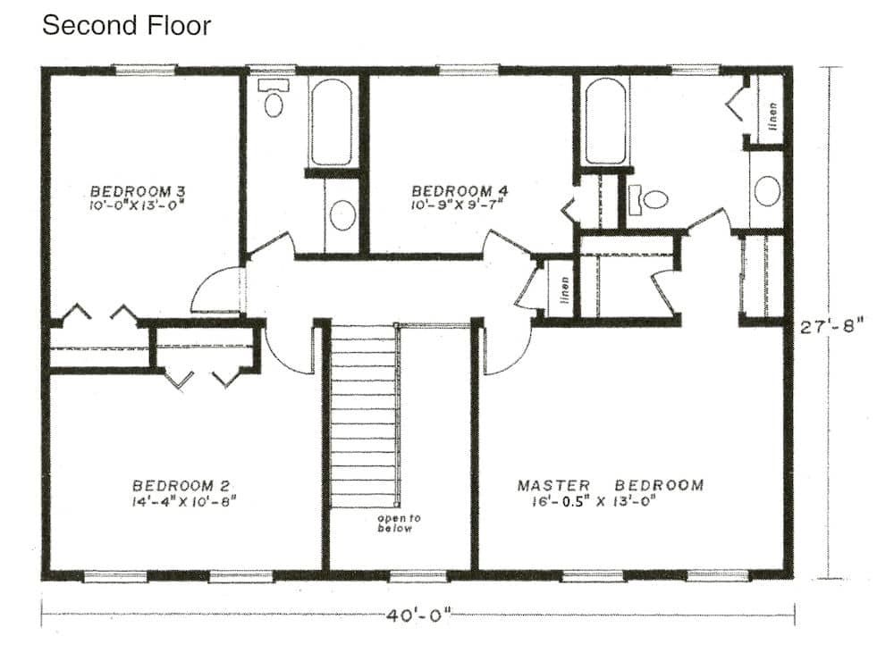 The Yorkshire 2 Story Home-Second Floor Plan