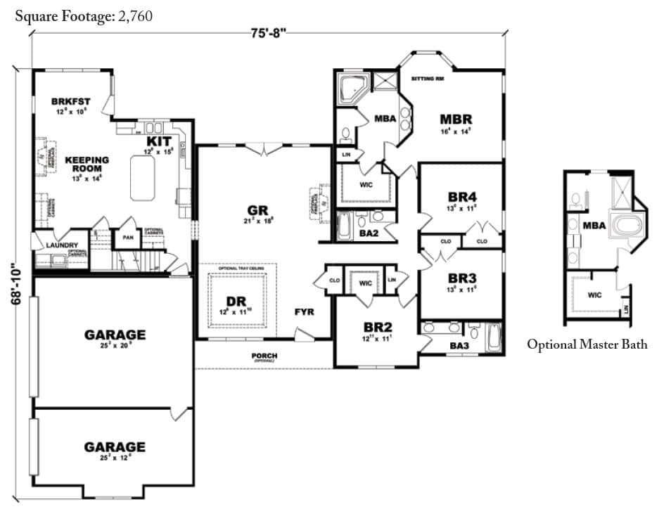 The Afton Villa Ranch Home Plan