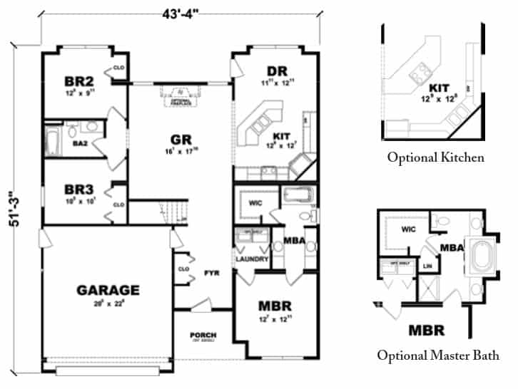 Buttonwood Ranch Home Floor Plan