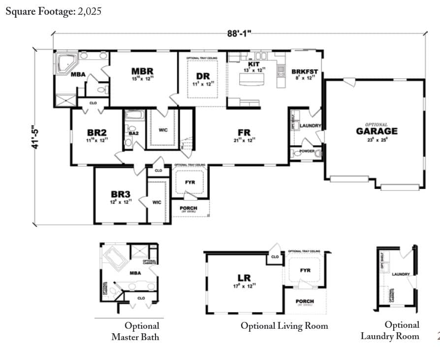 Cadwell Ranch Home Floor Plan