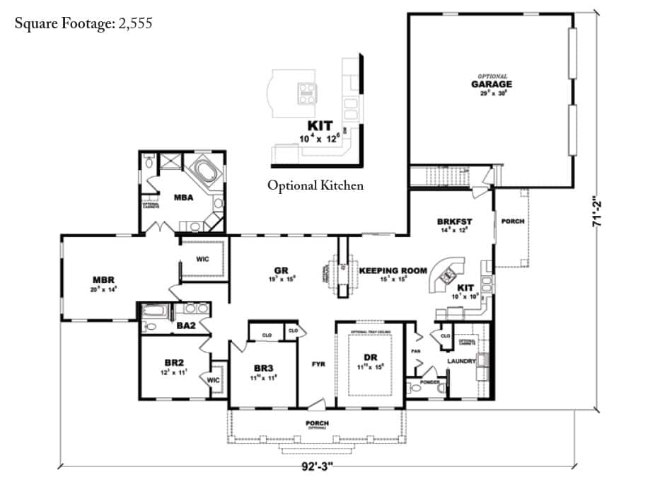 Centralia Ranch Home Floor Plan