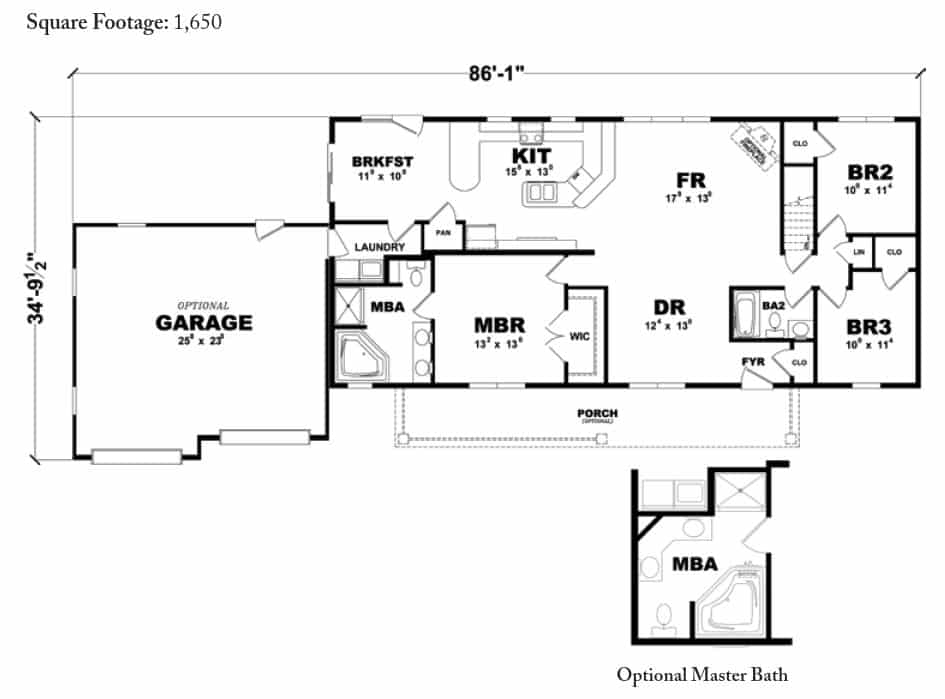 Faulkner Ranch Home Floor Plan