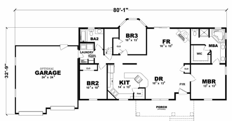 Geneva Ranch Home Floor Plan