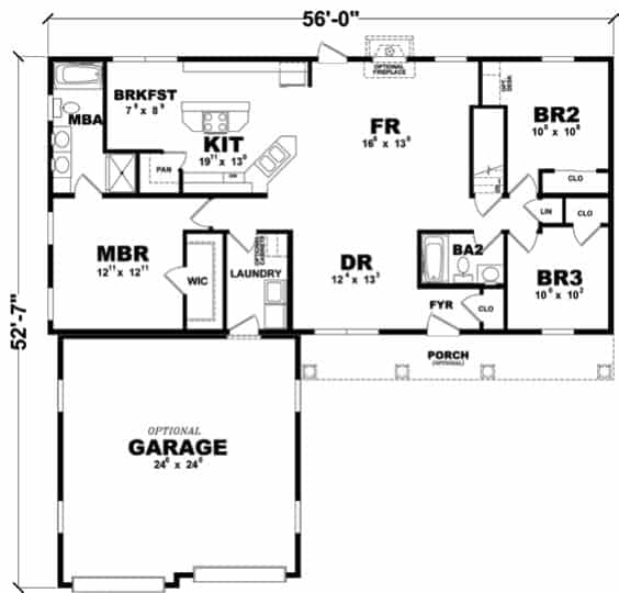 Linden Ranch Home Floor Plan