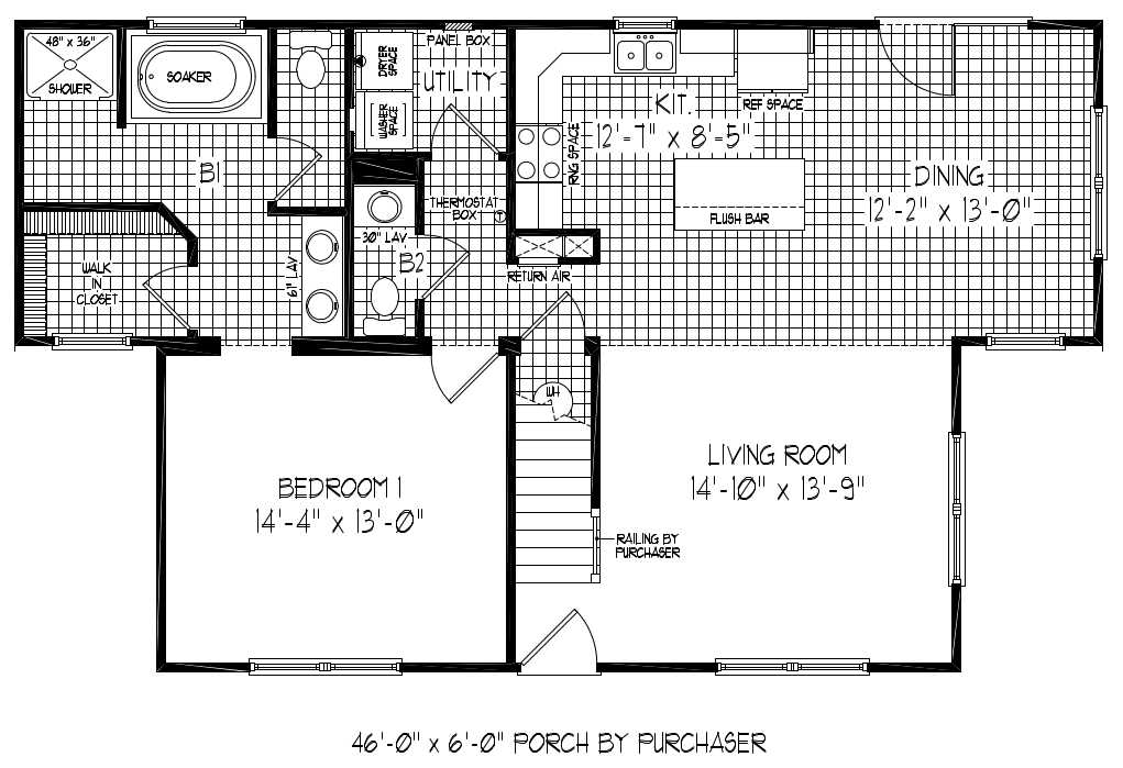 The Brookside Cape Home 1st Floor Plan