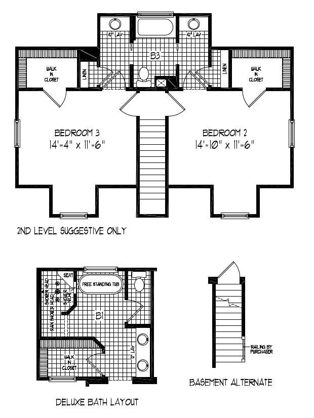 The Brookside Cape Home 2nd Floor Plan