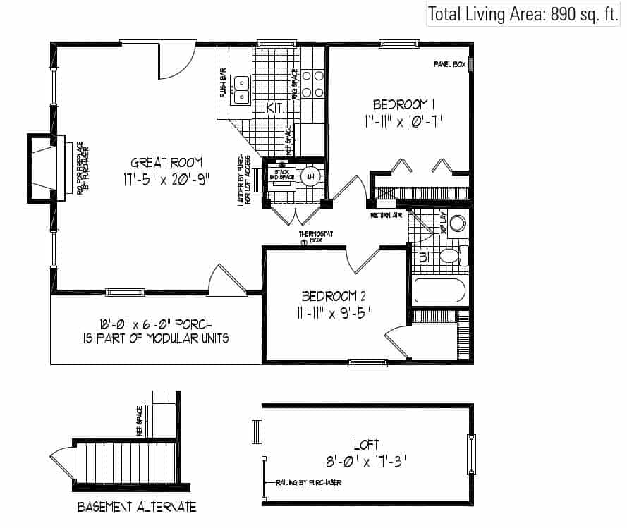 The Ember Single Story Ranch Home Floor Plan