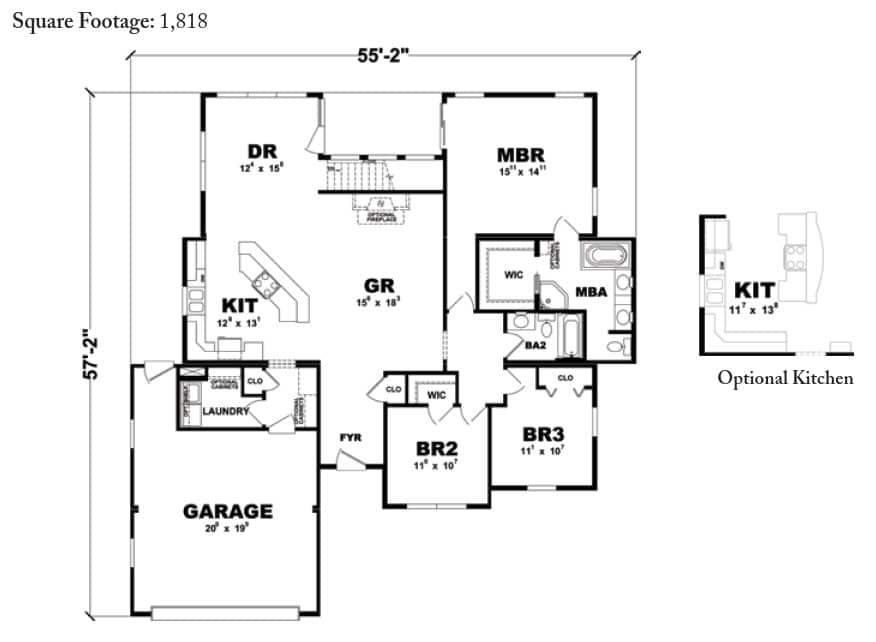 Wallingford Ranch Home Floor Plan