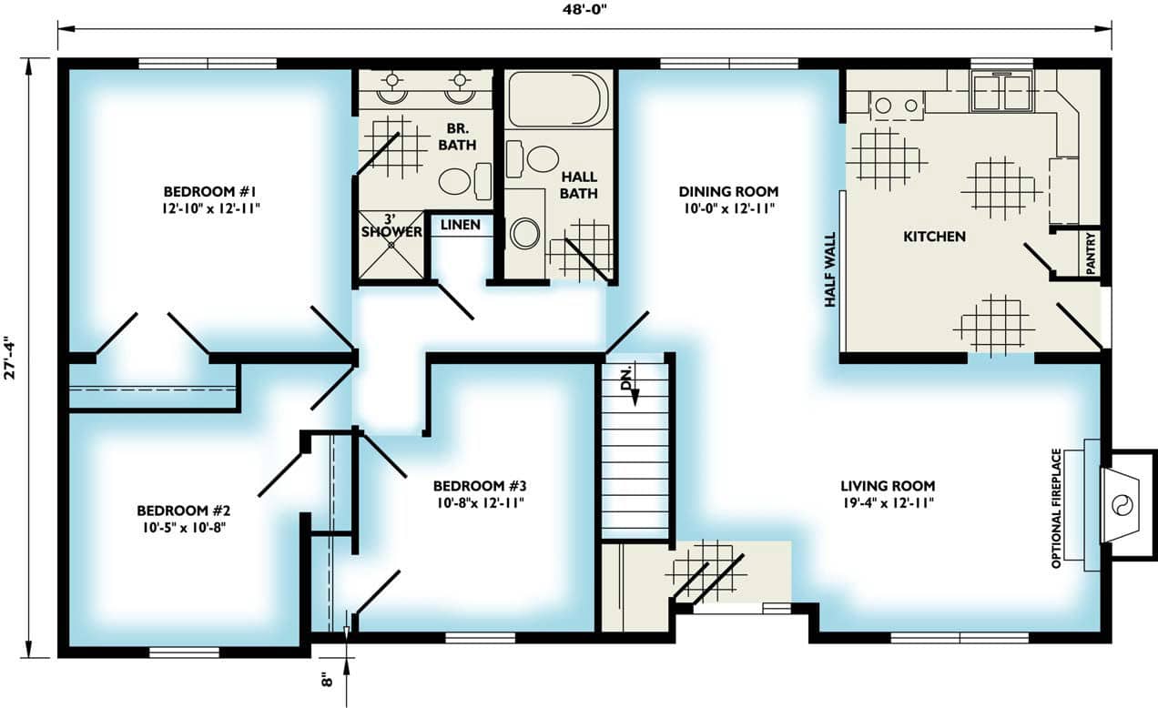 The Brandywine Ranch Home Floor Plan