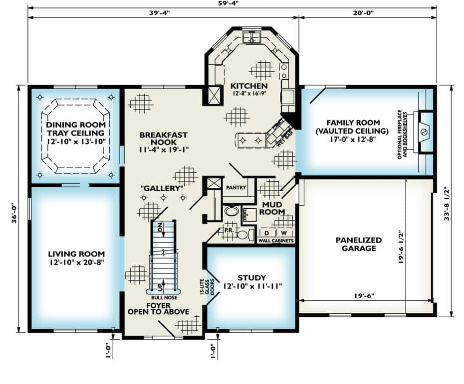 The Inglewood Two Story1st Floor Plan