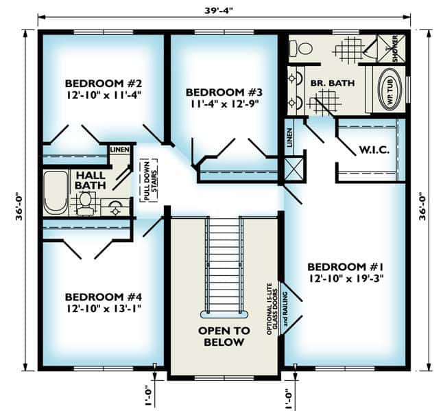 The Inglewood Two Story 2nd Floor Plan