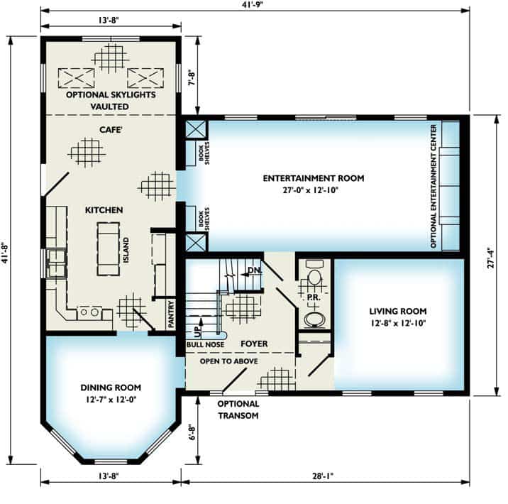 The Jamestown Two Story 1st Floor Plan