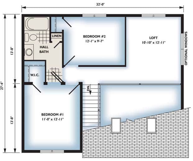 The Malibu Two Story 2nd Floor Plan