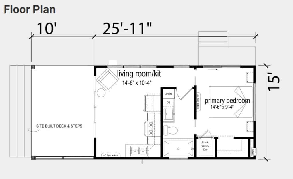 Modern Park ADU Home floor plan
