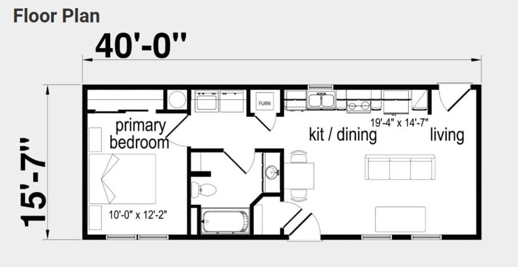The Snyder ADU Home floor plan